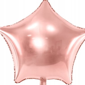 Balon foliowy Gwiazdka, 48cm, różowe złoto, 1 szt.