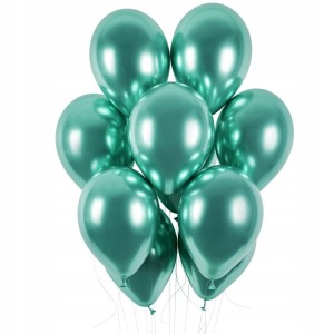 Balony chromowane shiny zielone  5szt