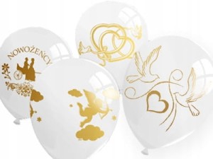 Balony białe ślubne weselne 20 szt