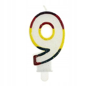 Świeczka urodzinowa cyfra 9