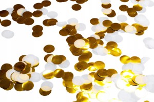 Konfetti Celebrate biało złote