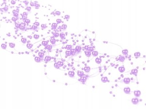 Girlanda perłowa  wrzosowa 5x