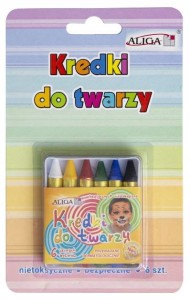 Kredki do malowania twarzy 6 kolorów