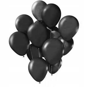 Balony pastelowe, matowe, czarny, black 2x50 szt.(100 szt.)