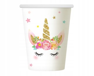 Kubeczki  papierowe, Jednorożec,  6szt.