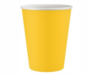 Kubeczki papierowe żółte 6szt