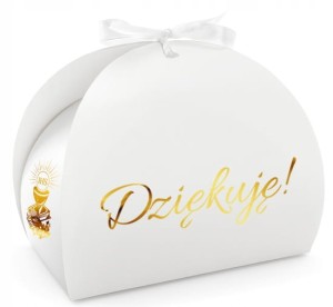 Pudełko komunijne na ciasto Podziękowanie Kielich