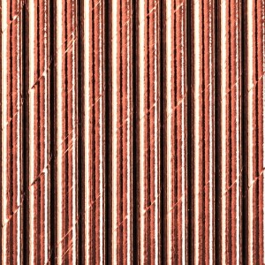 Słomki papierowe różowe złoto 10szt