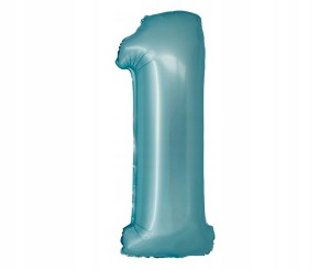 Balon foliowy cyfra 1 ,niebieska