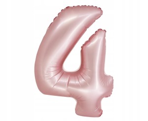 Balon foliowy cyfra 4 , różowa