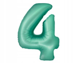 Balon foliowy cyfra 4, miętowa