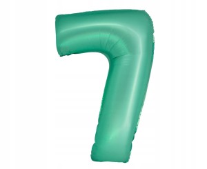 Balon foliowy cyfra 7, miętowa