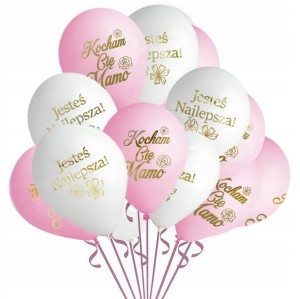Balony Kocham Cię Mamo 6 szt