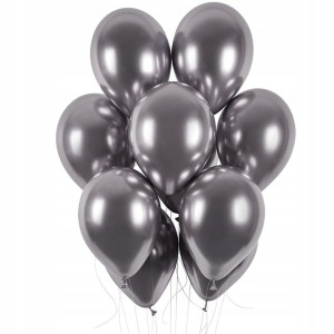 Balony chromowane shiny grafitowe 5x