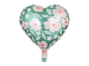 Balon foliowy Serce w kwiaty