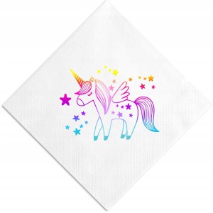 Serwetki papierowe, jednorożec. 