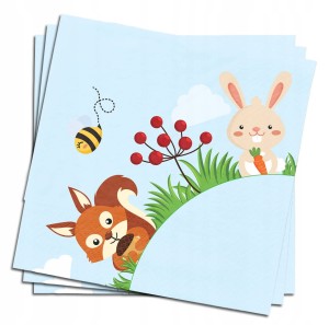 Serwetki leśne zwierzątka woodland,  20 szt.