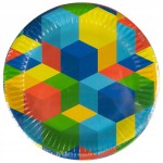 Talerze papierowe klocki  18cm