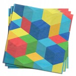 Serwetki papierowe kolorowe klocki  20szt