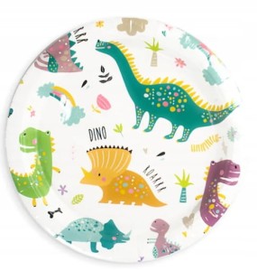 Talerzyki papierowe dinozaury 6 szt