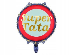 Balon okrągły foliowy Super Tata