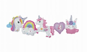 Balon foliowy, girlanda z balonów, jednorożec, 96x33cm.