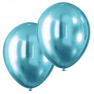 Balony chrom błyszczące niebieskie shiny glossy 5x