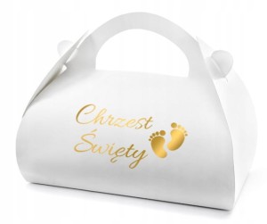 Pudełko na ciasto podziękowanie Chrzest Święty