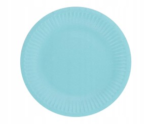 Talerzyki papierowe niebieskie 6x