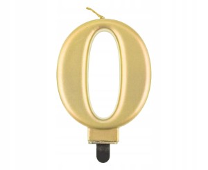 Świeczka na tort liczba 0