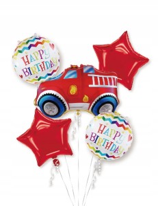 Balony foliowe straż pożarna zestaw 5szt