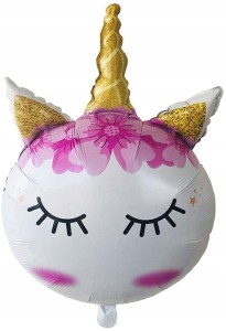 Balon foliowy , jednorożec, 45 cm. 