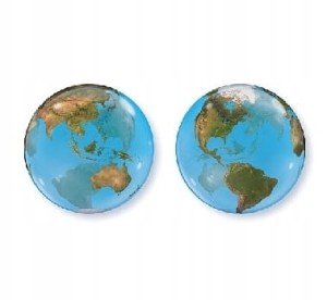 Balon foliowy Bubble Kula Ziemska globus Mapa 56cm