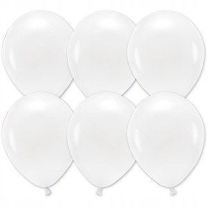 Balony białe pastelowe matowe  5cali