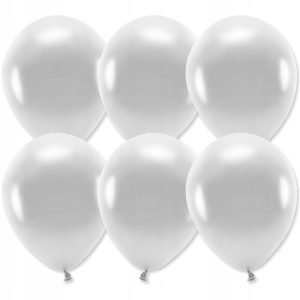 Balony srebrne metalizowane  5 cali 40 szt