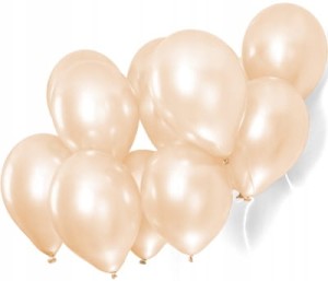 Balony ecru kremowe metaliczne 50 szt