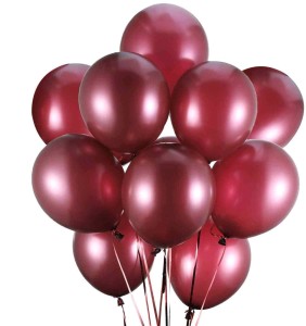 Balony śliwkowe burgundowe metaliczne 50 szt.