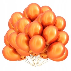 Balony metaliczne, pomarańczowy, peach, bright orange 50 szt.