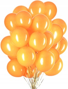 Balony pomarańczowe metaliczne orange  50x