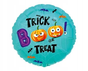 Balon foliowy BOO z nadrukiem Dynie Trick or Treat