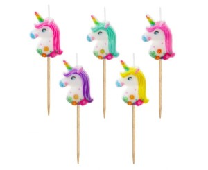 Świeczki urodzinowe na tort pikery Jednorożce