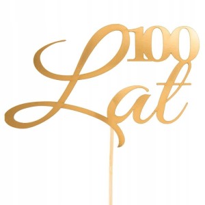 Topper złoty piker 100 sto lat