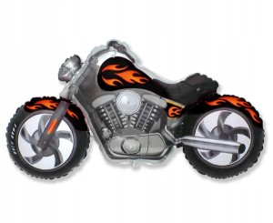 Balon foliowy motor  czarny Harley 61cm