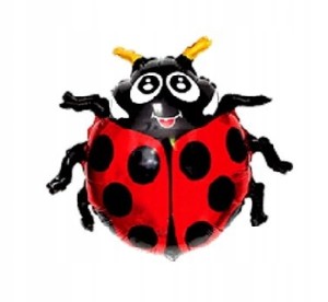 Balon foliowy czerwona Biedronka, 61 cm.