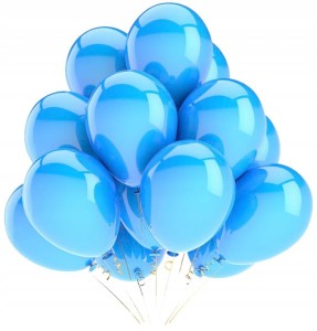 Balony błękitne metalizowane niebieskie  50x