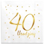 Serwetki urodzinowe 40 urodziny
