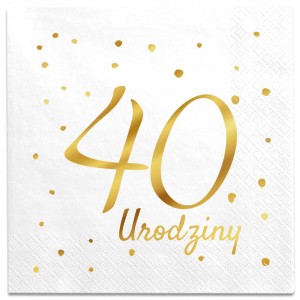 Serwetki urodzinowe 40 urodziny