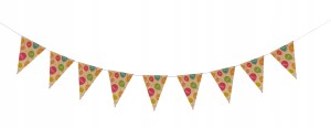 Girlanda urodzinowa Flagi Kraft Baner Roczek 150cm