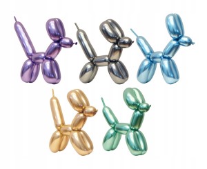 Balony do modelowania Beauty&Charm, platynowy mix, 50 szt.