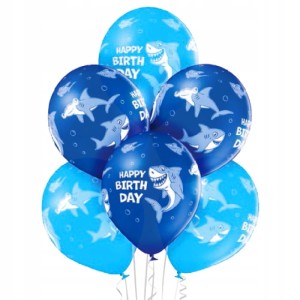 Balony rekiny Happy Birthday